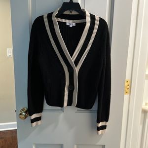 525 America Black and Cream Cardigan